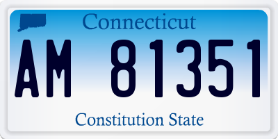 CT license plate AM81351