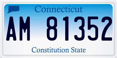 CT license plate AM81352