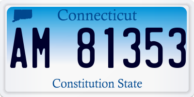 CT license plate AM81353