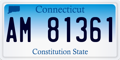CT license plate AM81361