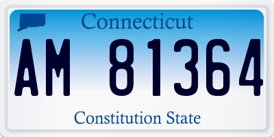 CT license plate AM81364