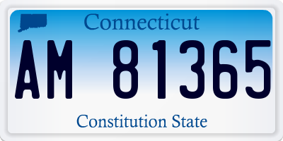 CT license plate AM81365