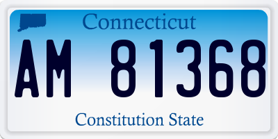 CT license plate AM81368
