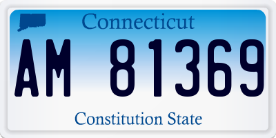 CT license plate AM81369