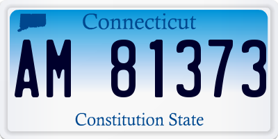 CT license plate AM81373