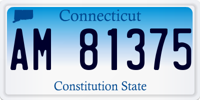 CT license plate AM81375