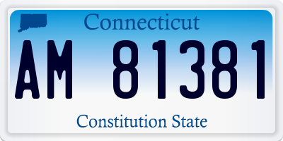 CT license plate AM81381