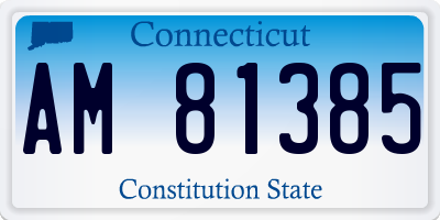 CT license plate AM81385