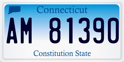CT license plate AM81390