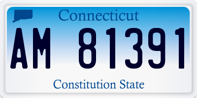 CT license plate AM81391