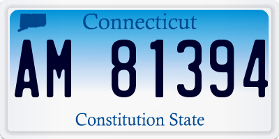 CT license plate AM81394
