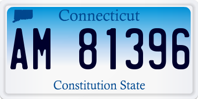 CT license plate AM81396