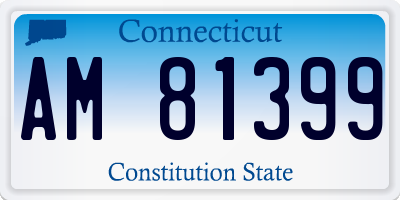 CT license plate AM81399