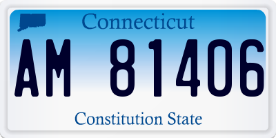 CT license plate AM81406