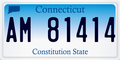 CT license plate AM81414