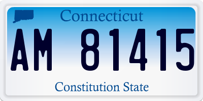 CT license plate AM81415