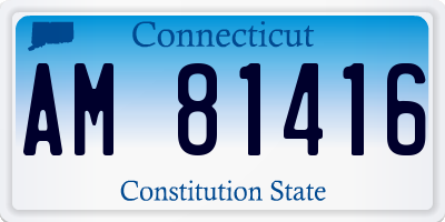 CT license plate AM81416