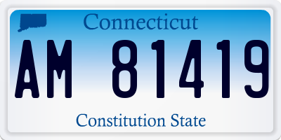 CT license plate AM81419