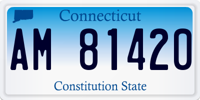 CT license plate AM81420