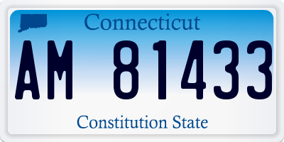 CT license plate AM81433
