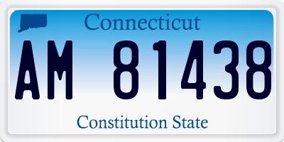 CT license plate AM81438
