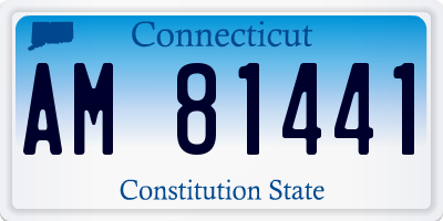 CT license plate AM81441