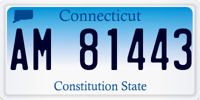 CT license plate AM81443