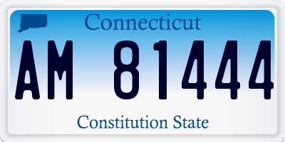 CT license plate AM81444