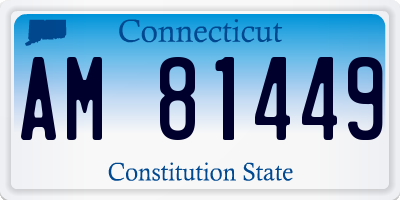 CT license plate AM81449