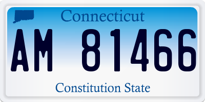 CT license plate AM81466