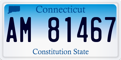 CT license plate AM81467