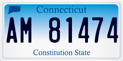CT license plate AM81474