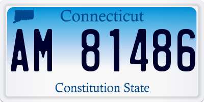 CT license plate AM81486