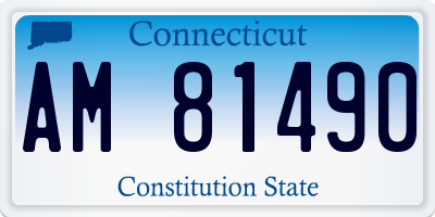 CT license plate AM81490