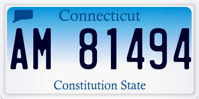 CT license plate AM81494