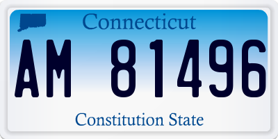 CT license plate AM81496