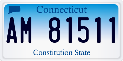 CT license plate AM81511