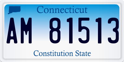 CT license plate AM81513