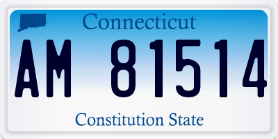 CT license plate AM81514