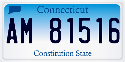 CT license plate AM81516