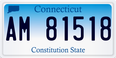 CT license plate AM81518