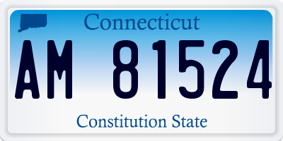 CT license plate AM81524