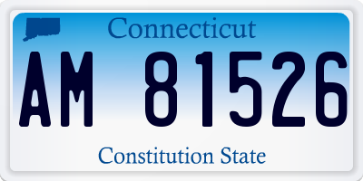 CT license plate AM81526