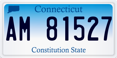 CT license plate AM81527