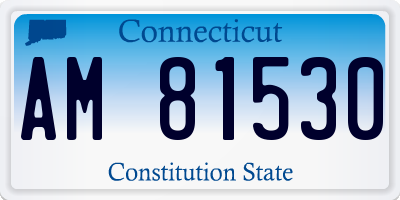 CT license plate AM81530