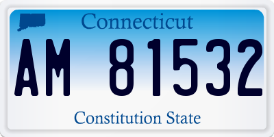 CT license plate AM81532