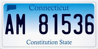 CT license plate AM81536