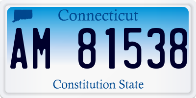 CT license plate AM81538