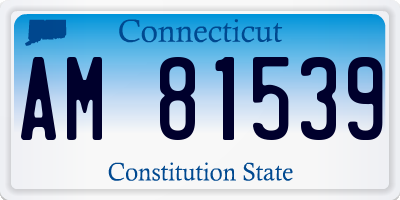 CT license plate AM81539