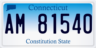 CT license plate AM81540